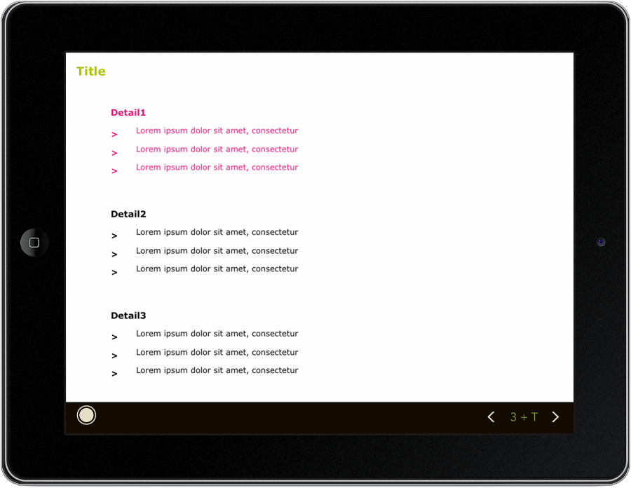Perfect+ - applying a different template version - example #1